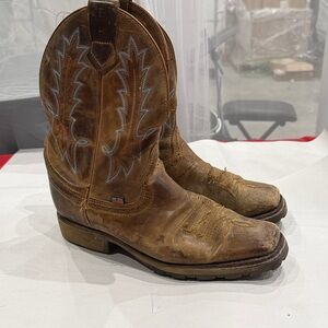 Double H Tan Leather Boots